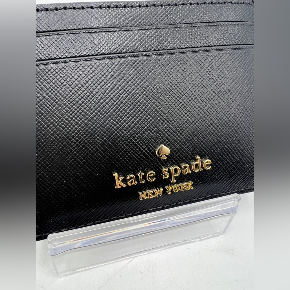 Kate Spade Madison Small Slim Card Holder – Black Saffiano Leather (NWT) - Picture 4 of 7